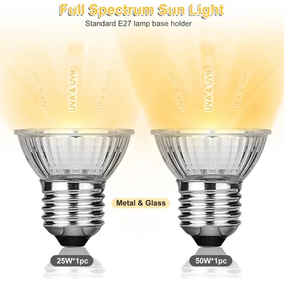 Sold  Reptile Heat Lamps, Turtle Lamp UVA/UVB Turtle Aquarium Tank Heating Lamps - Picture 4 of 7